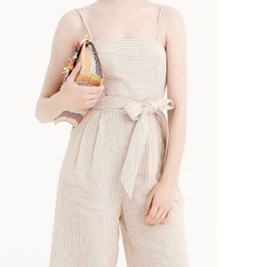 J.Crew Striped linen jumpsuit with tie, 10